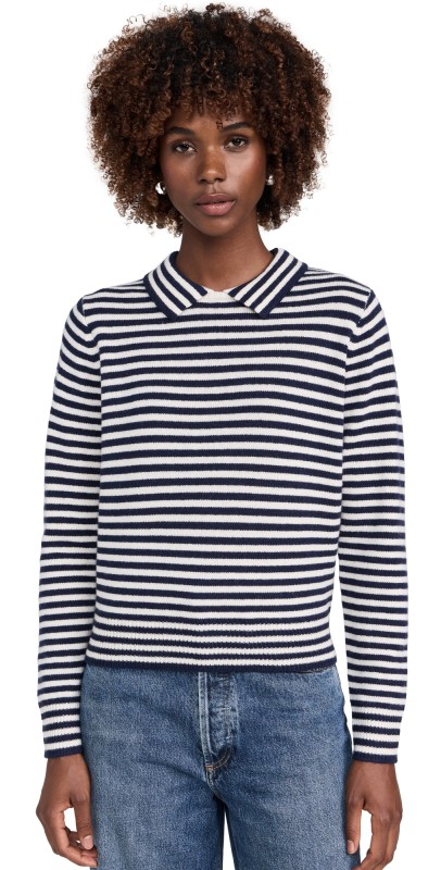 DEMYLEE Apis Stripe Sweater Off-White/Navy