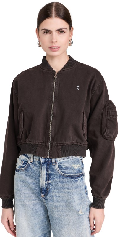 ICON DENIM LA Ivy Denim Bomber Coffee