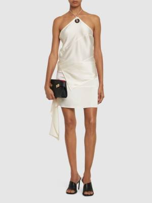 FERRAGAMO Stretch silk satin halter top