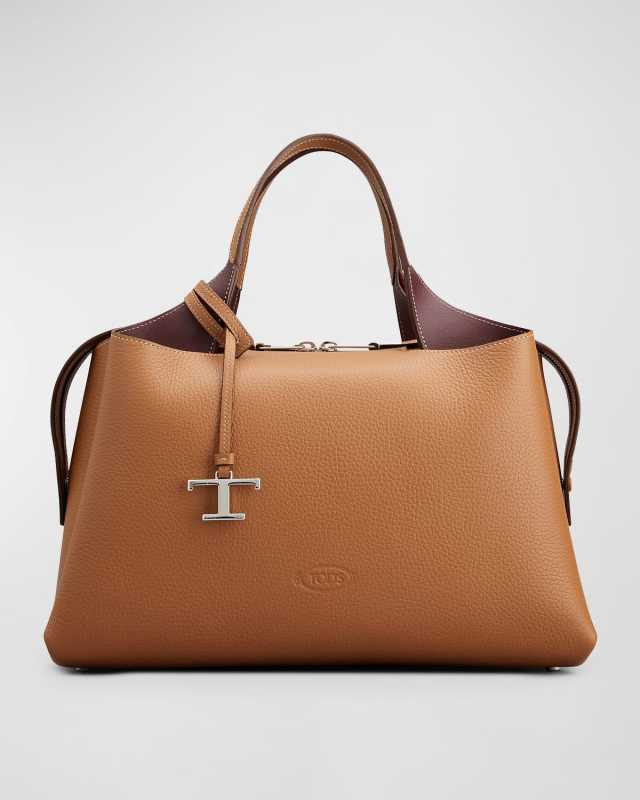 Medium Leather Bauletto Top Handle Bag