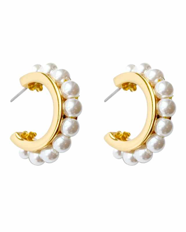 Wynnie Beaded Huggie Hoop Earrings
