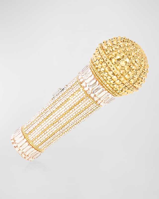 Diva Microphone Crystal Clutch Bag