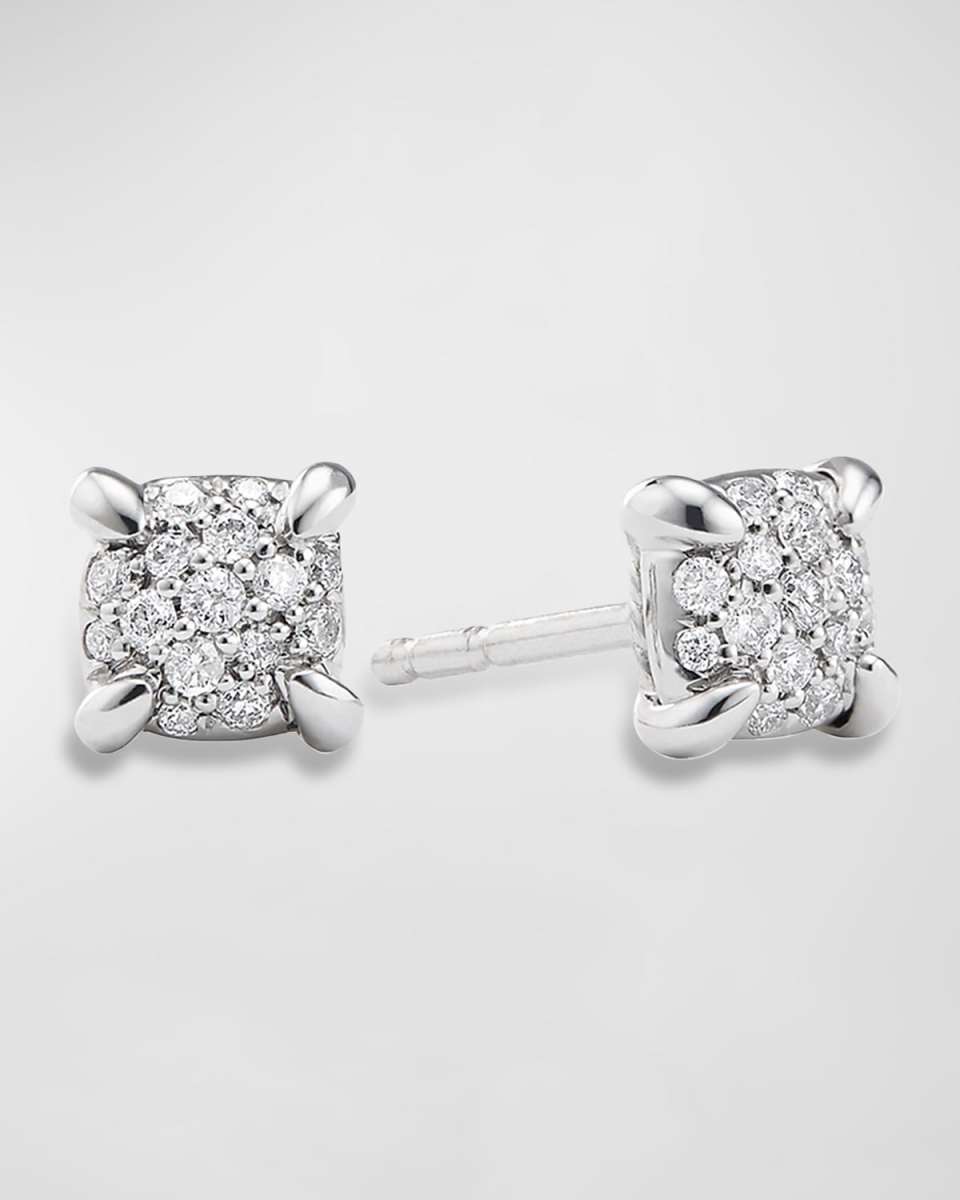 Chatelaine 18k White Gold Diamond Stud Earrings