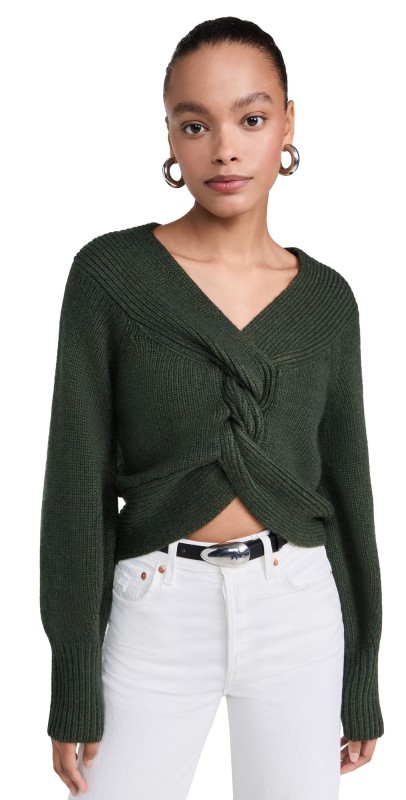 AMUR Liliana Cable Knit Kalamata