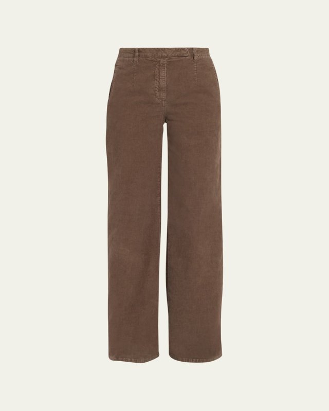 Eglitta Straight-Leg Corduroy Pants