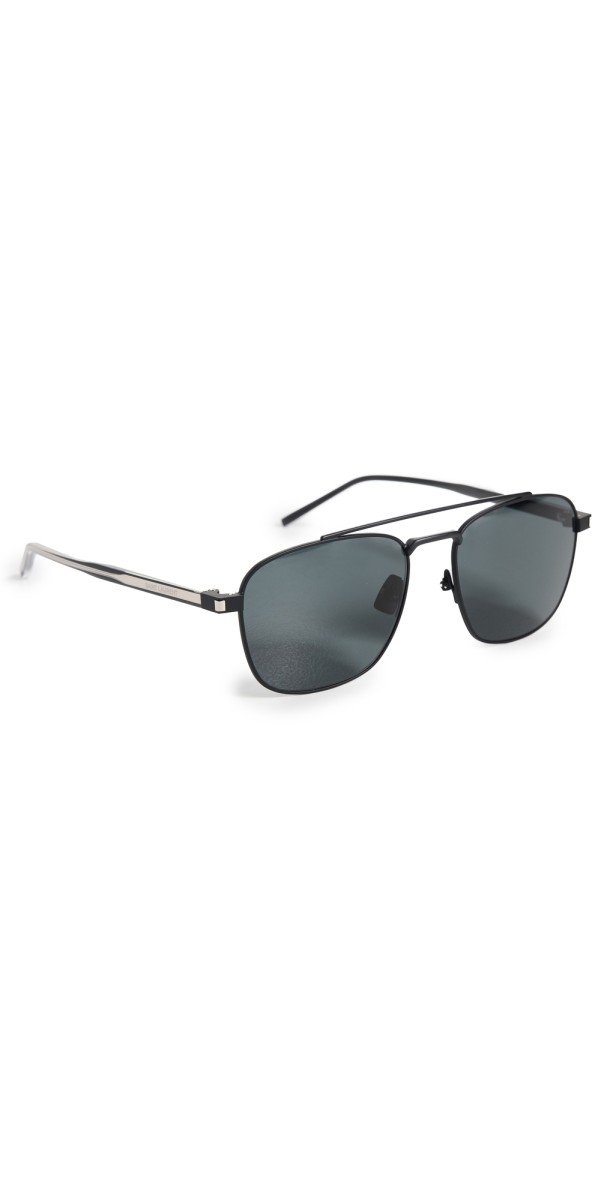 Saint Laurent SL 665 Sunglasses Black-Crystal-Black