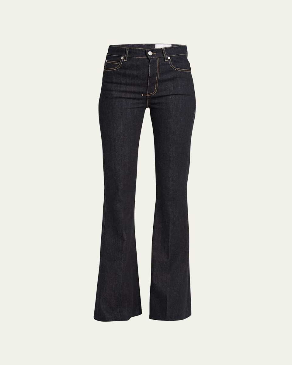 Flared Denim Trousers