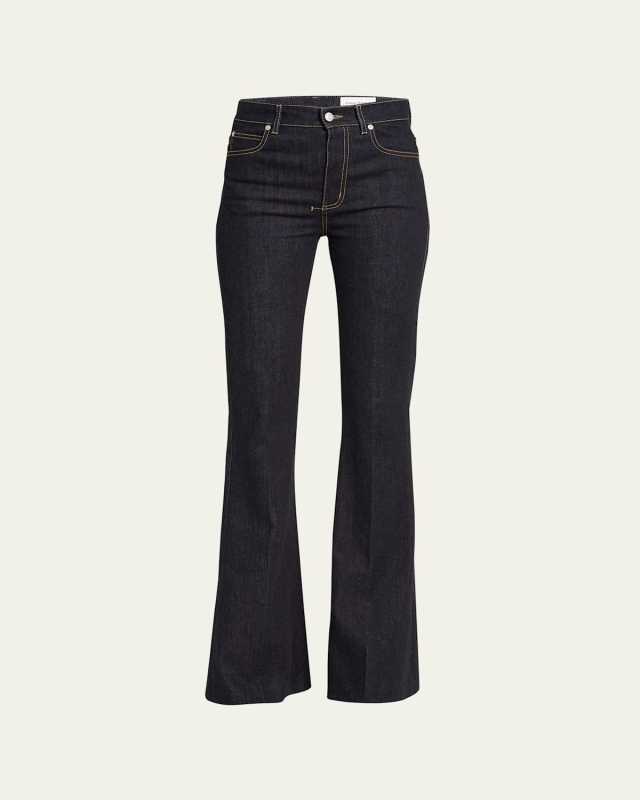 Flared Denim Trousers