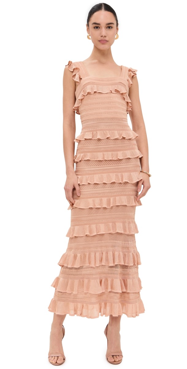 Zimmermann Story 1 Frilled Dress Champagne