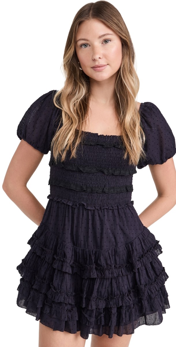 LoveShackFancy Fellows Dress Midnight Voyage