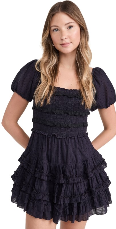 LoveShackFancy Fellows Dress Midnight Voyage