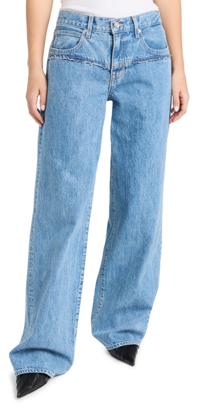 SLVRLAKE Mica Raw Edge Seams Jeans Wounded Heart