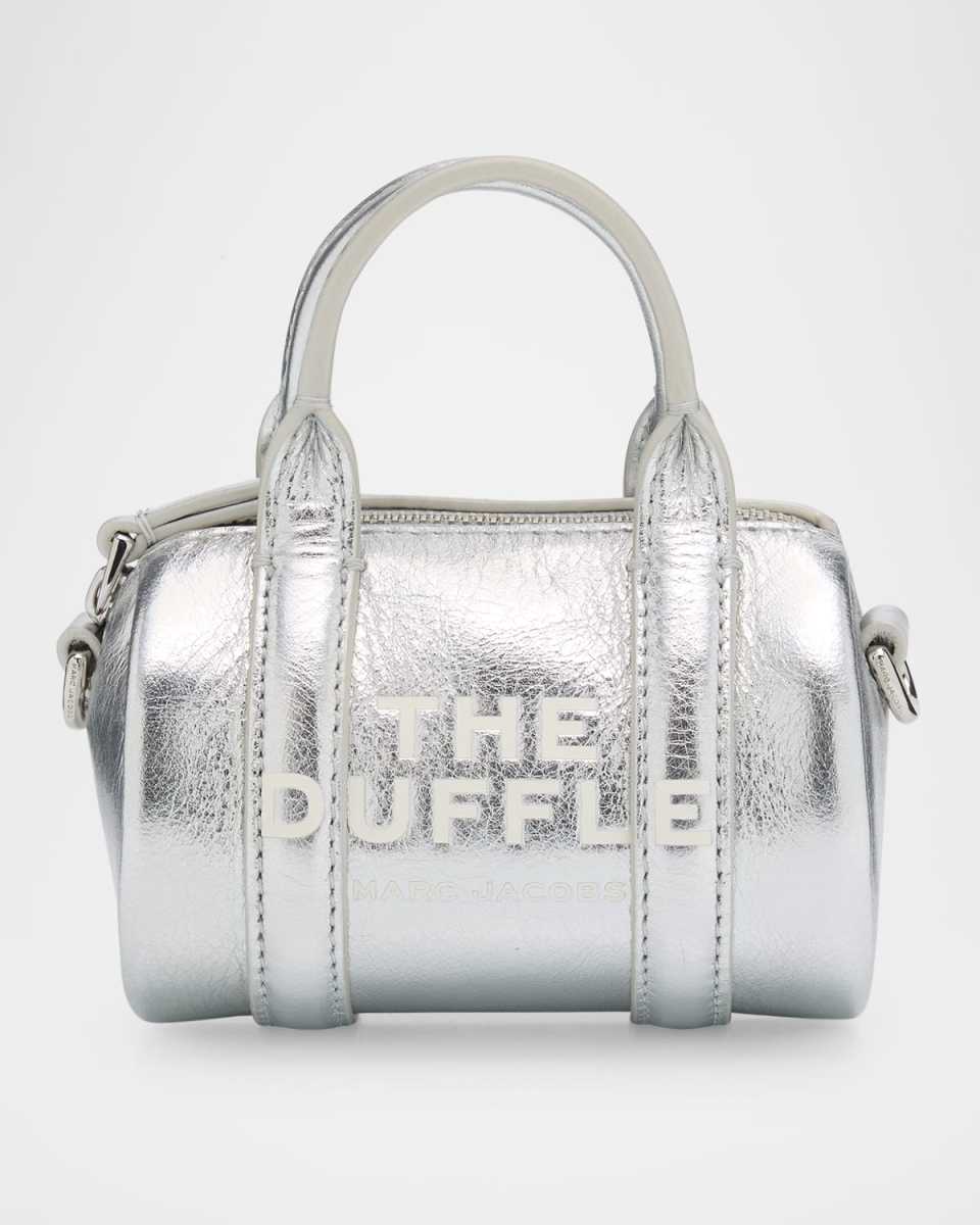 The Metallic Leather Nano Duffle Crossbody Bag