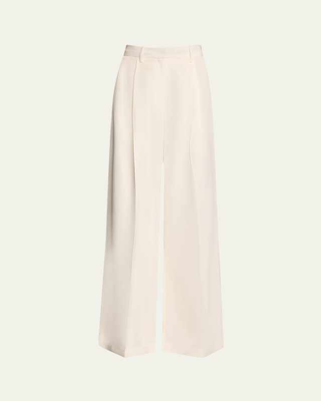 Laurie Pintuck Wide Leg Silk Trousers