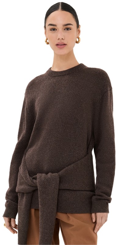 JW Anderson Draped Tie Front Pullover Smoke
