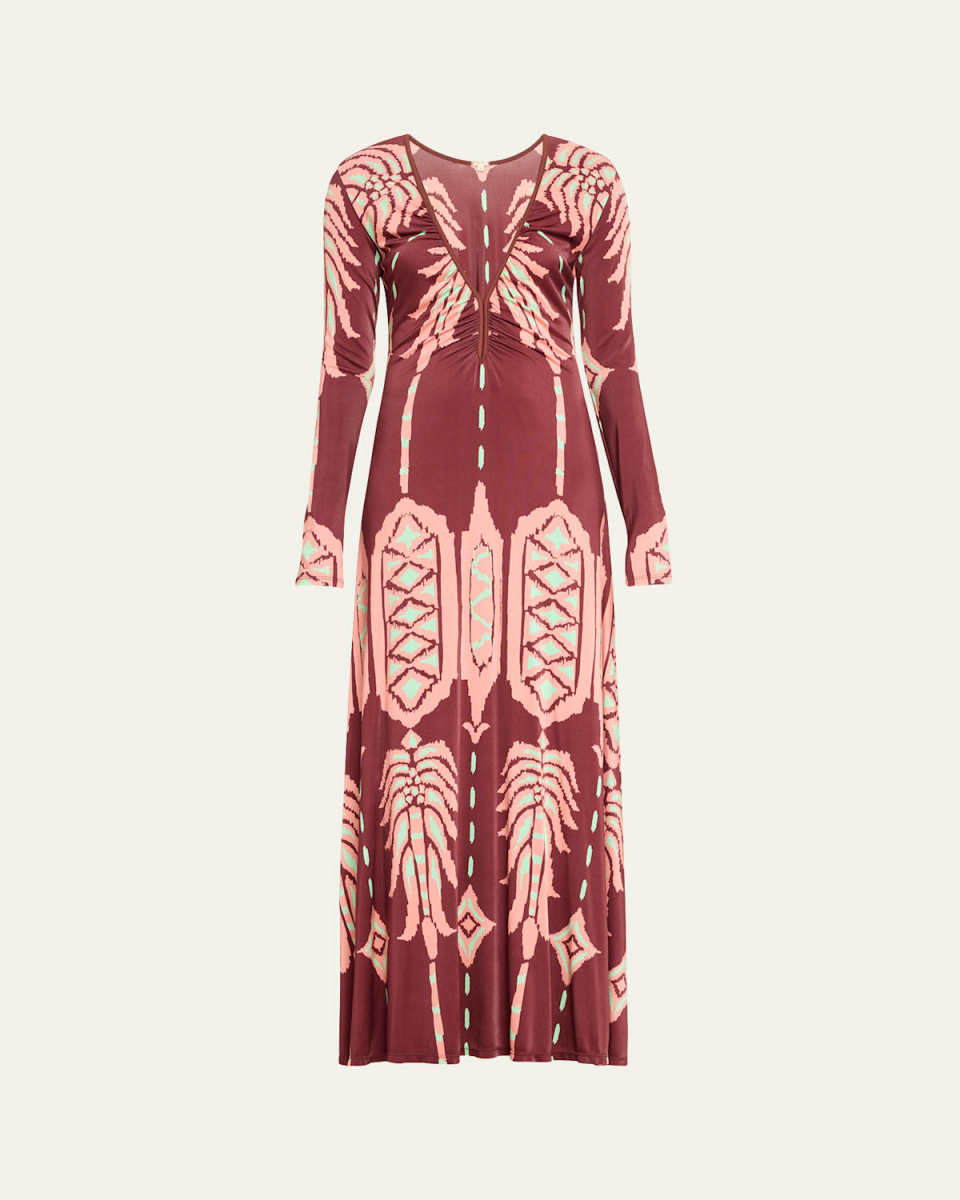 Alma Bordada Printed Jersey Reversible Dress