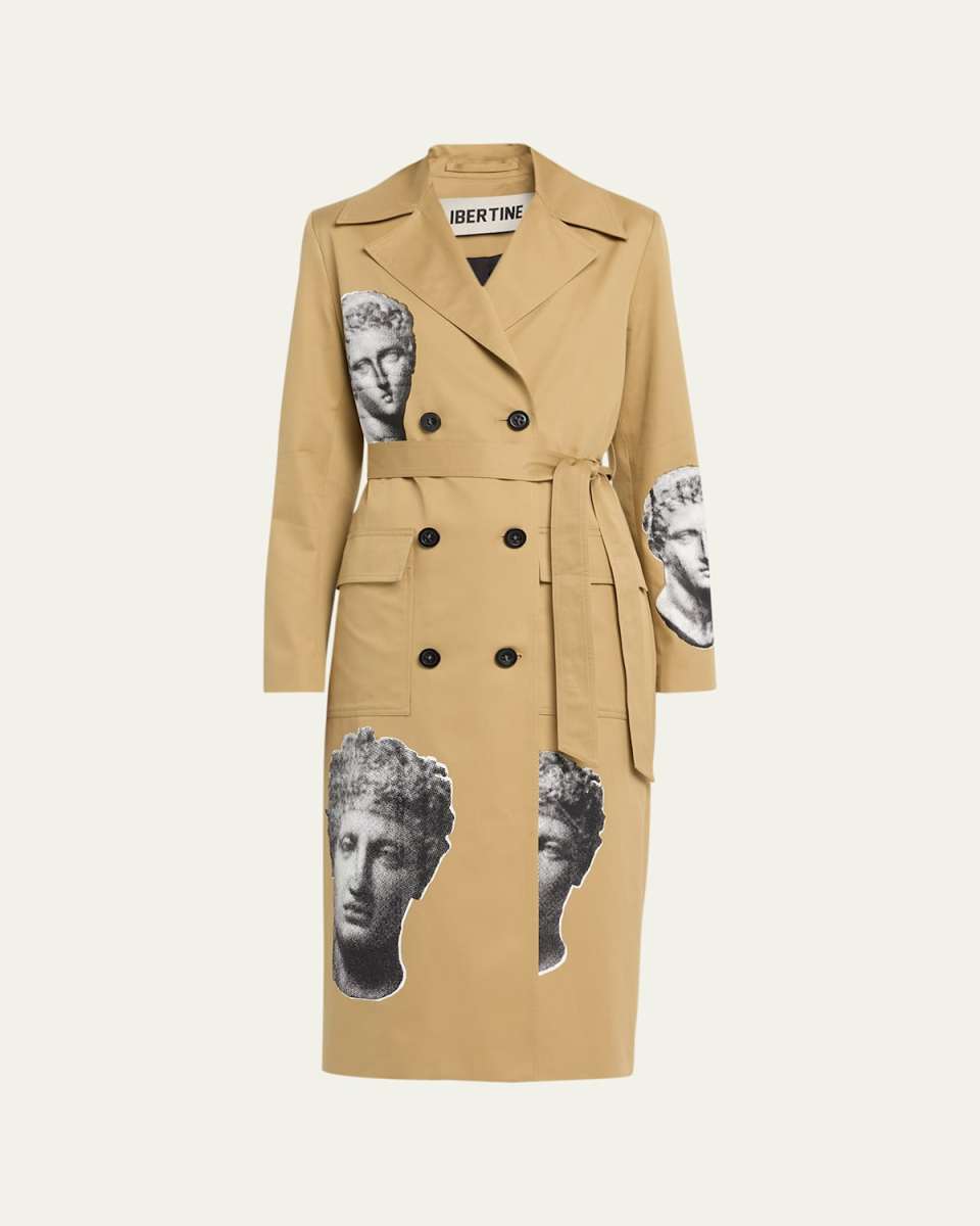 Cupid and Psyche Long Lean Trench Coat