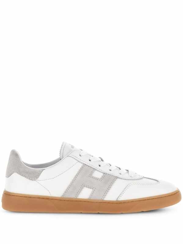 Cool panelled leather sneakers