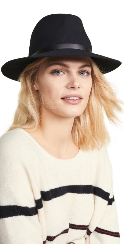 rag & bone Floppy Brim Fedora Black