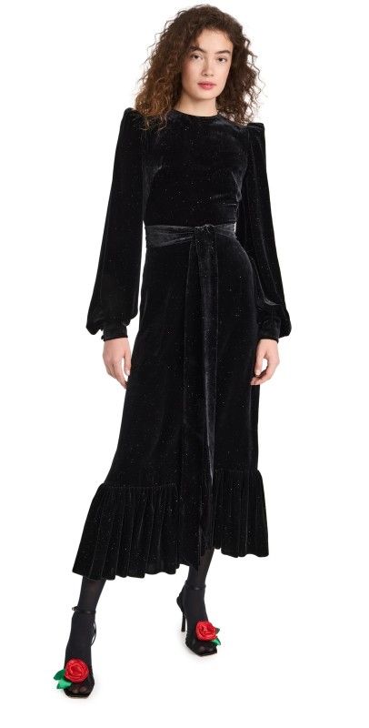 The Vampire's Wife The Villanelle Velvet Dress Black