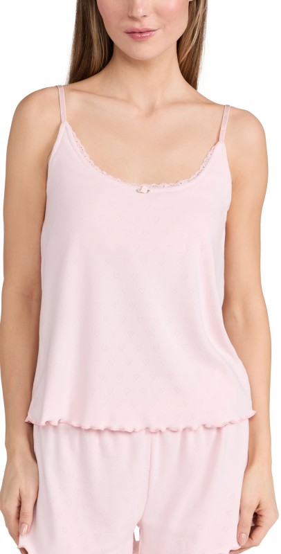 PJ Salvage Pointelle Cami Top Pink Dream