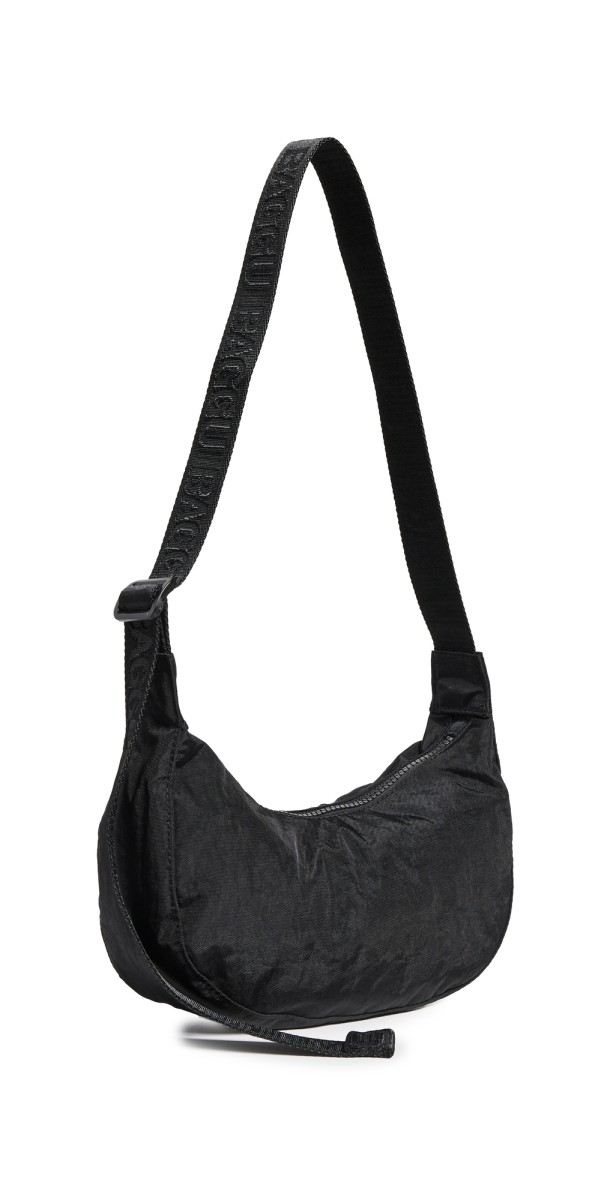 BAGGU Small Nylon Crescent Bag Black