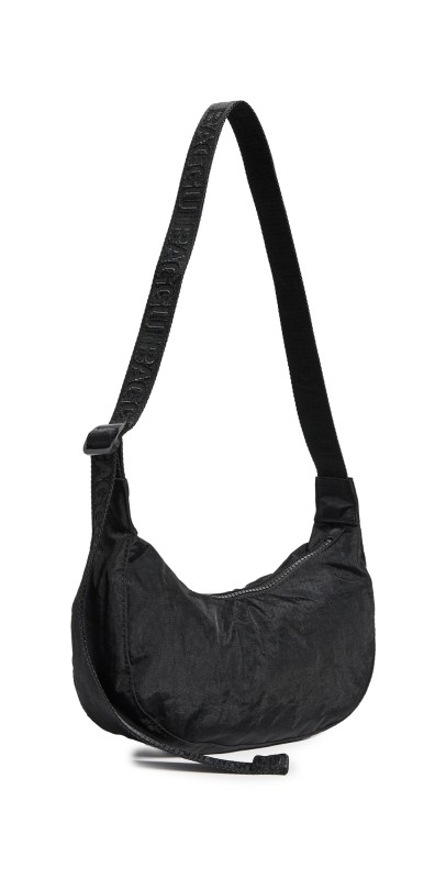 BAGGU Small Nylon Crescent Bag Black