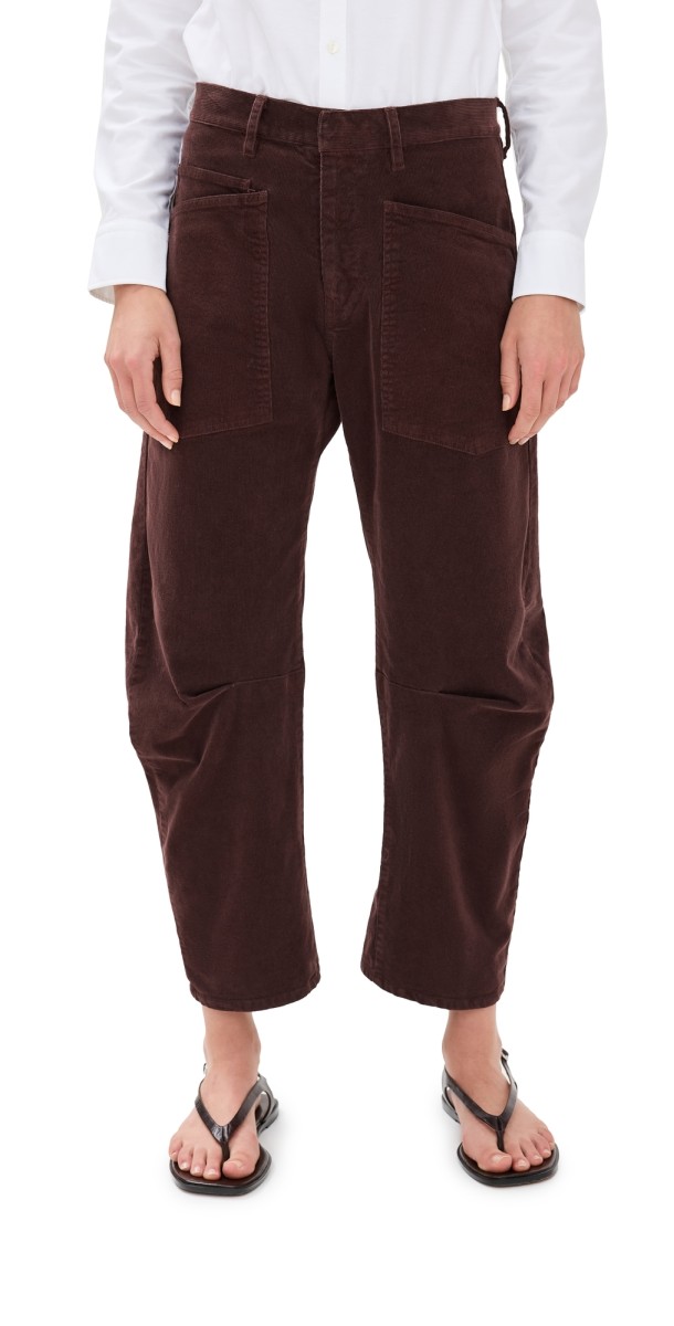 Nili Lotan Shon Corduroy Pants Oxblood