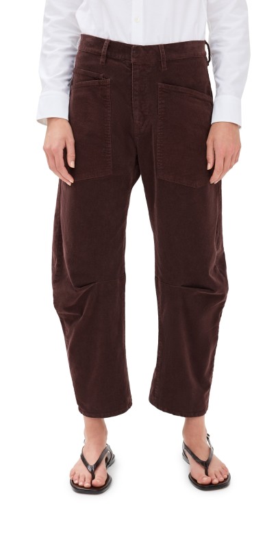 Nili Lotan Shon Corduroy Pants Oxblood