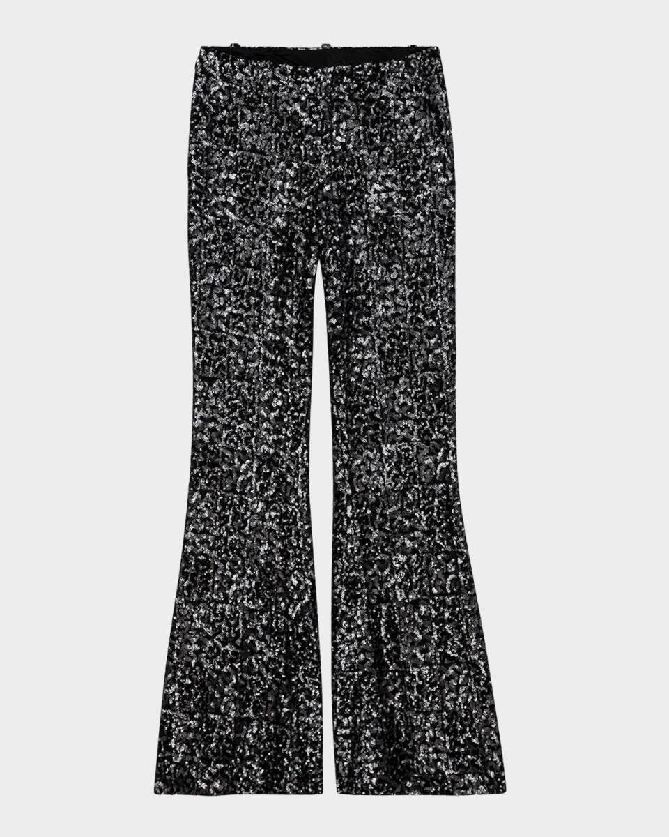 Prevy Sequined Flare Pants