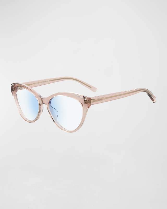 xara blue light blocking plastic cat-eye glasses