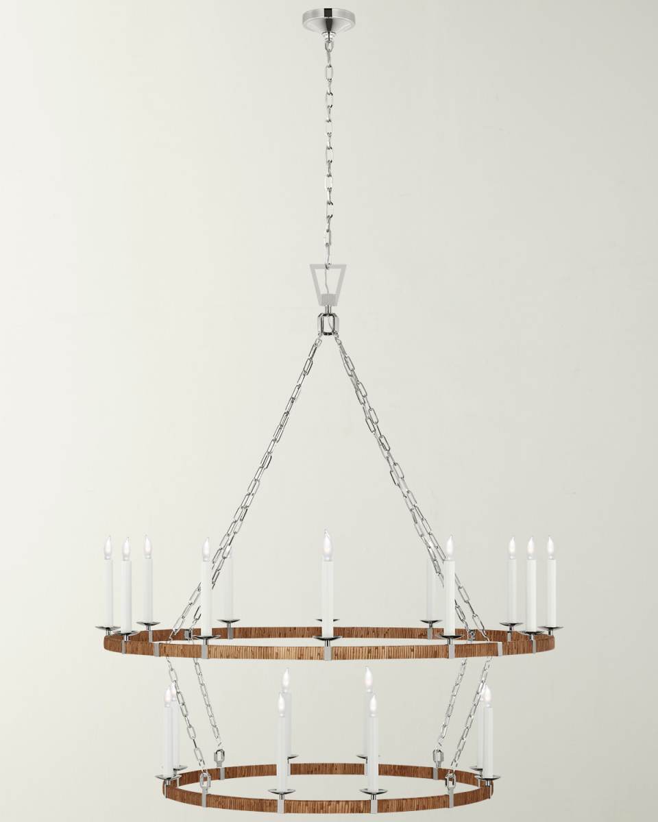 Darlana Wrapped 52" 20-Light Two-Tier Chandelier by Chapman & Myers