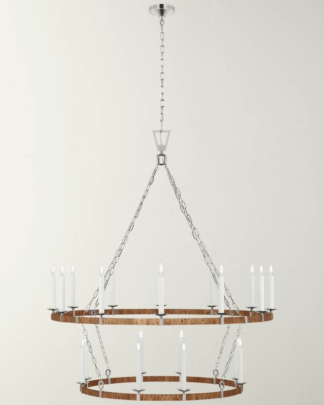 Darlana Wrapped 52" 20-Light Two-Tier Chandelier by Chapman & Myers