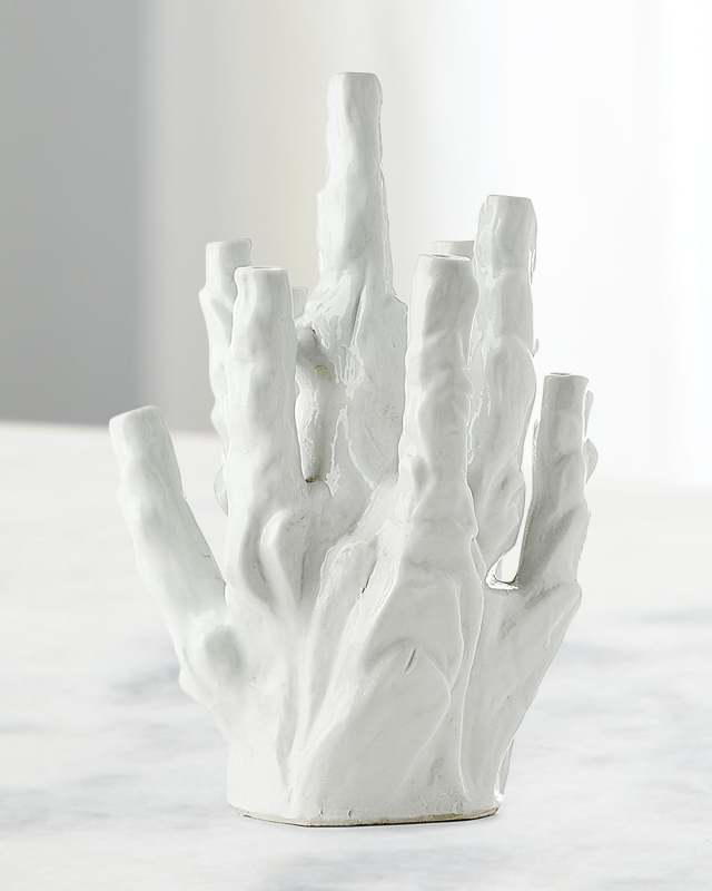Coral 10-Tulips Vase - 14"