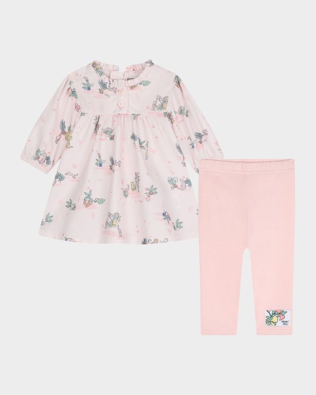 Girl's Velvet Dress & Leggings Set, Size 6M-18