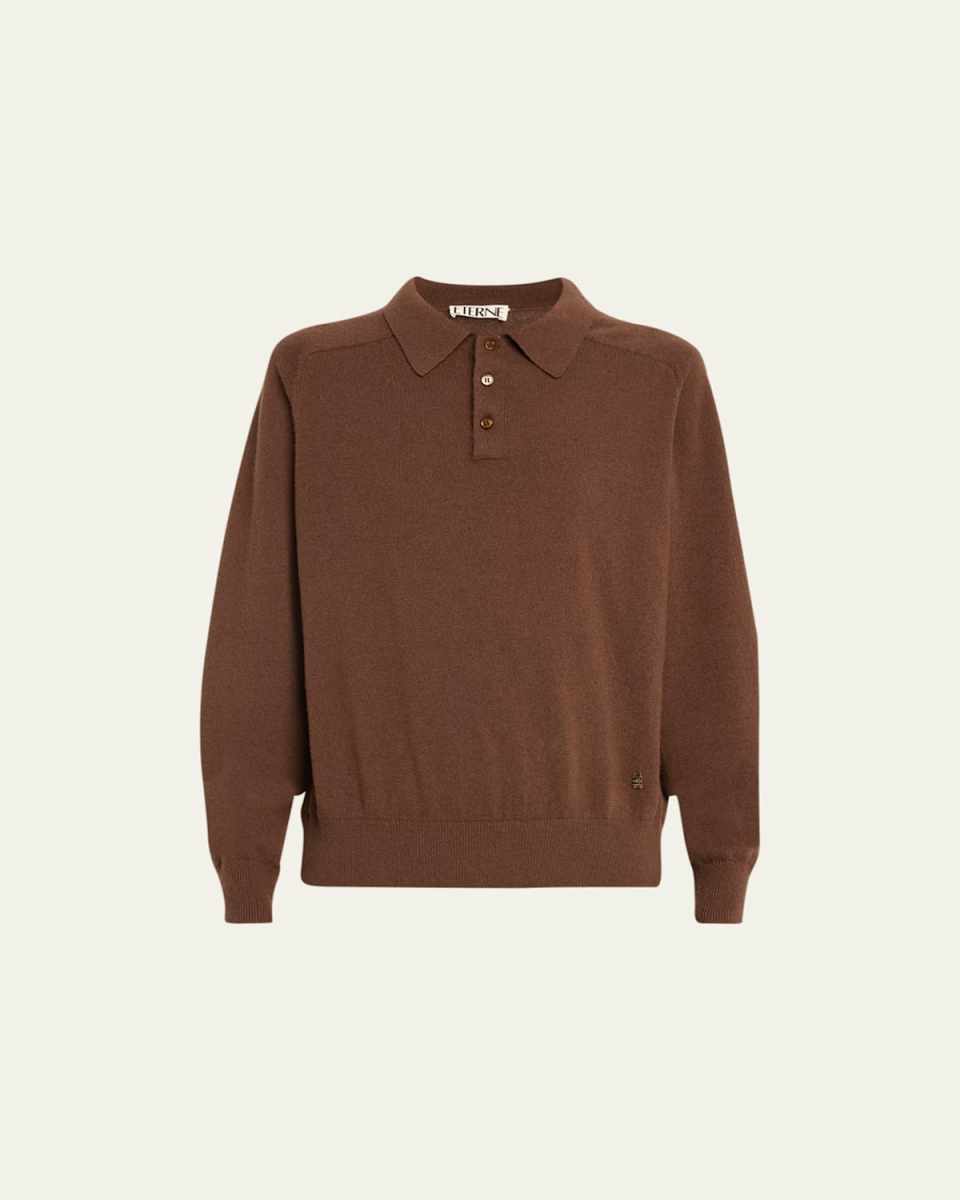 Brady Cashmere Blouson Polo Sweater