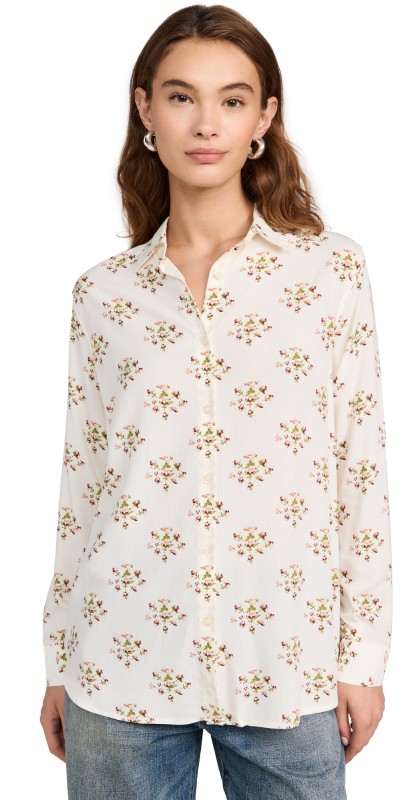 KULE The Hutton Shirt White Floral