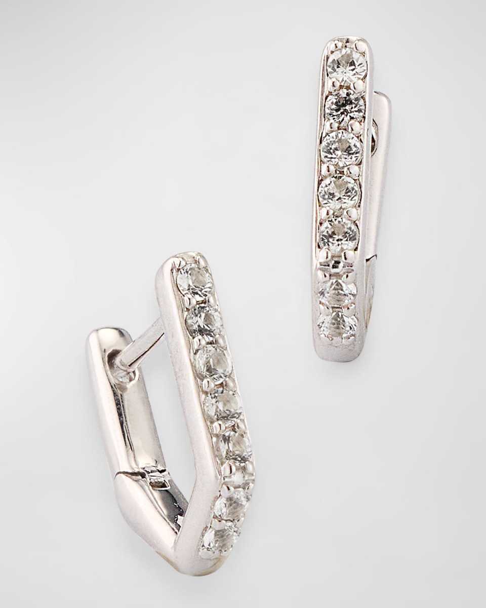 925 Infinite & Boundless Sapphire Huggie Earrings
