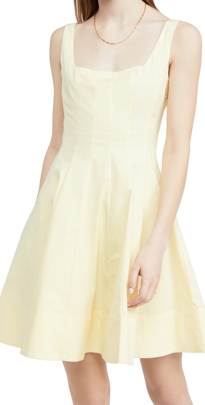 STAUD Mini Wells Dress Ginger