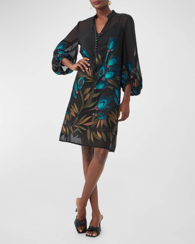Boheme 2 Floral-Embroidered Shift Dress