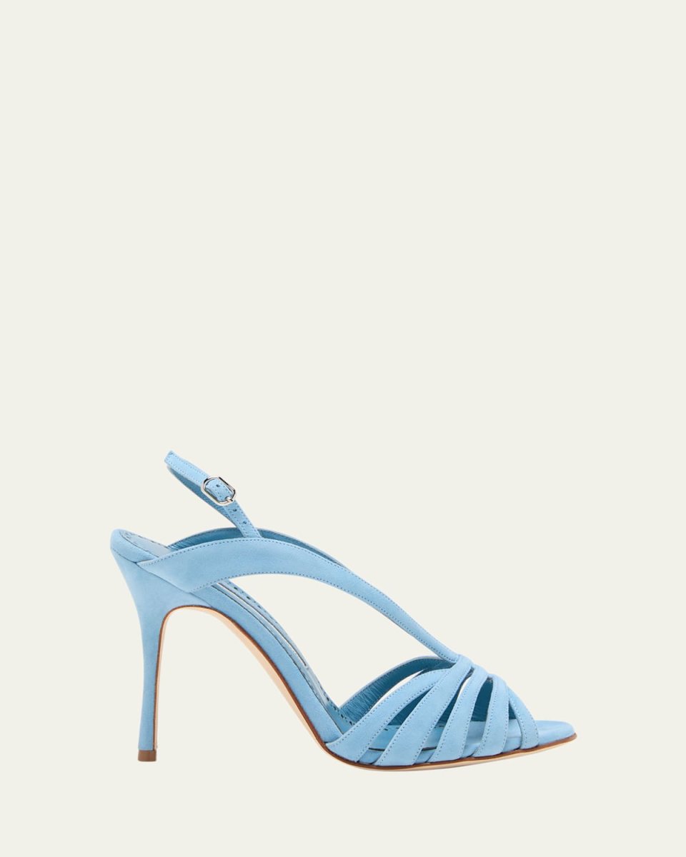 Sardina Suede Caged Slingback Sandals