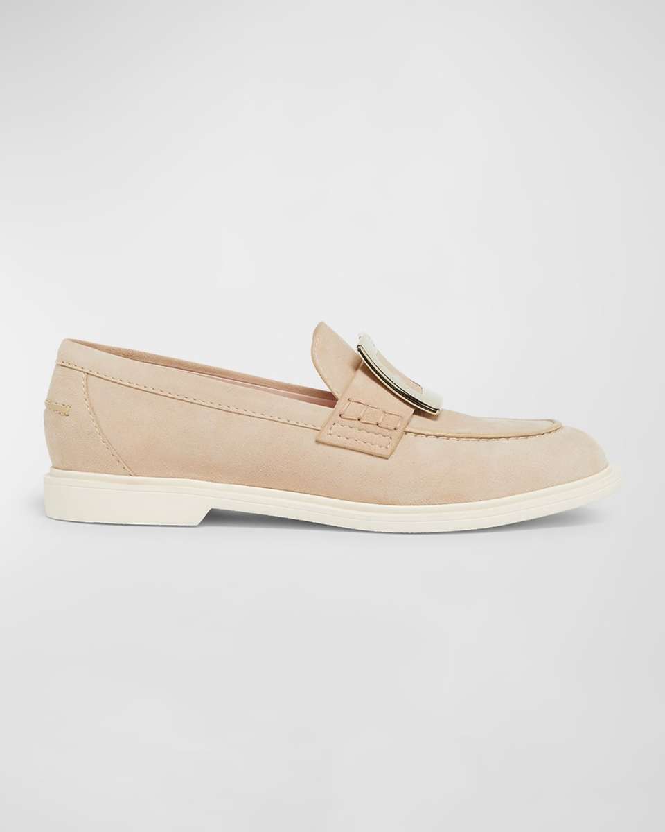 Suede Buckle Summer Loafers
