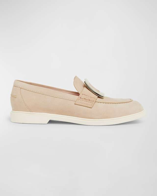 Suede Buckle Summer Loafers