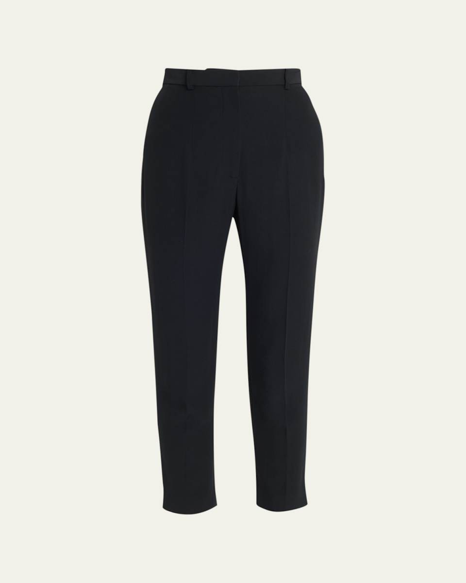 High-Waist Crop Cigarette Trousers