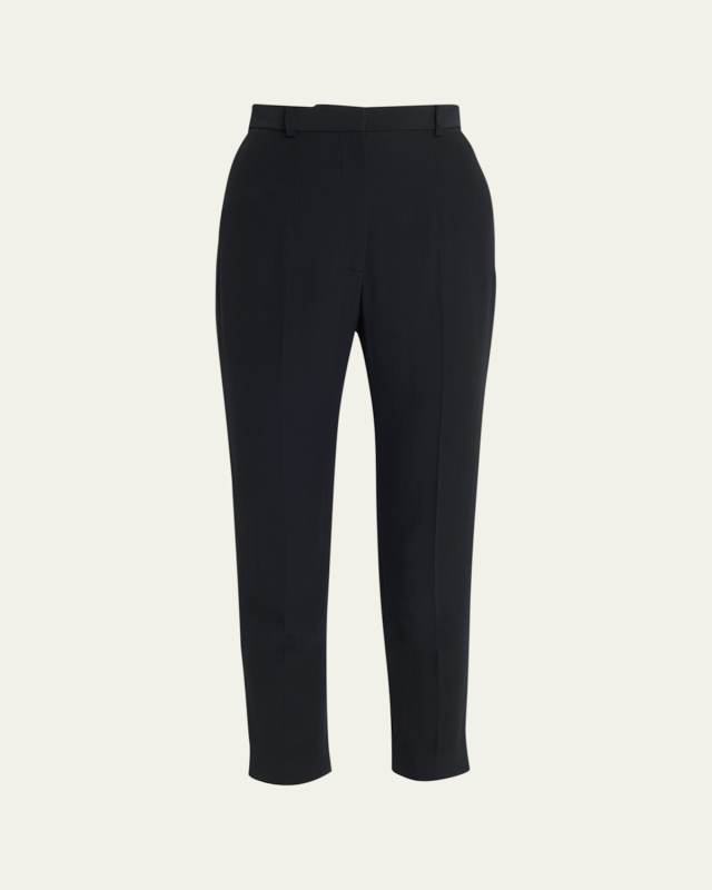 High-Waist Crop Cigarette Trousers