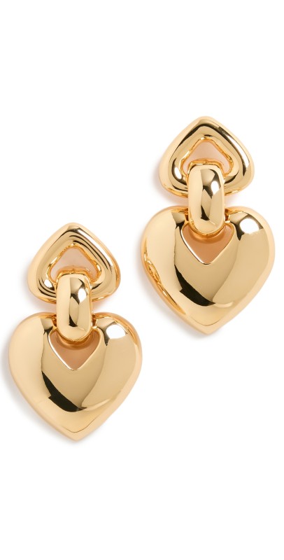 Kenneth Jay Lane Gold Drop Post Earrings Gold