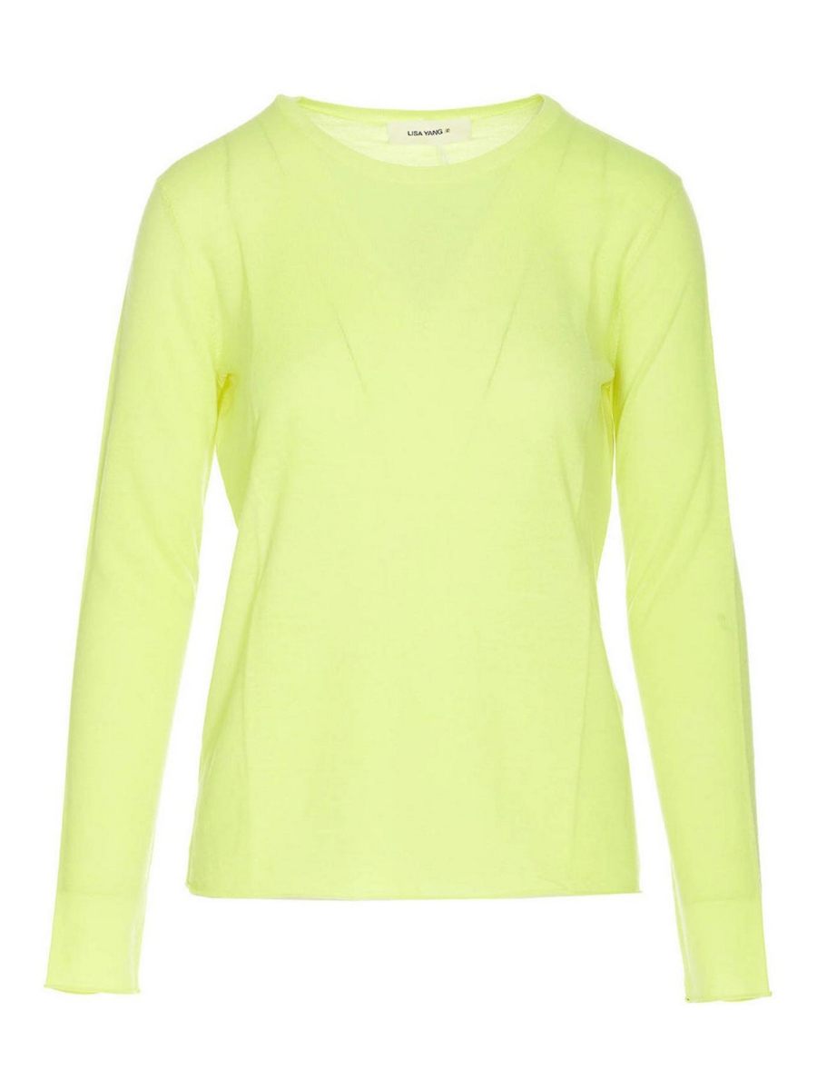 Lisa Yang Pull Col Rond - Jaune
