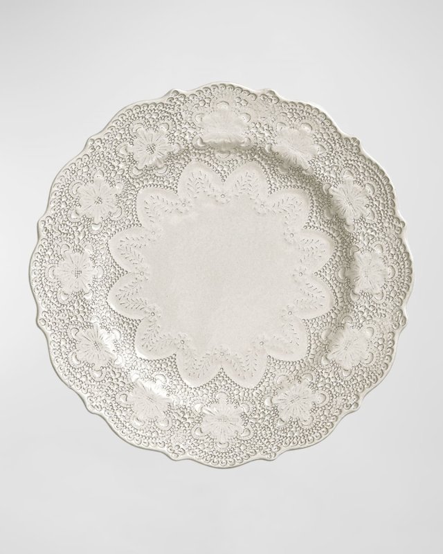 Merletto Antiqued Dinner Plate