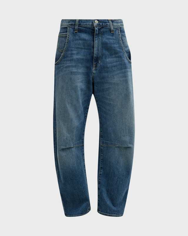 Emerson Wide-Leg Faded Denim Jeans