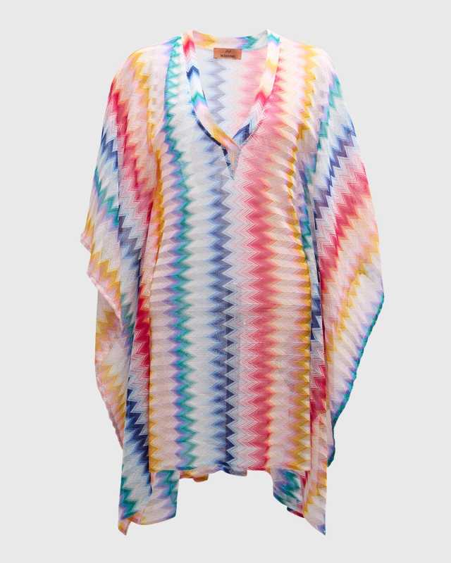 Zig-Zag Short Kaftan Coverup